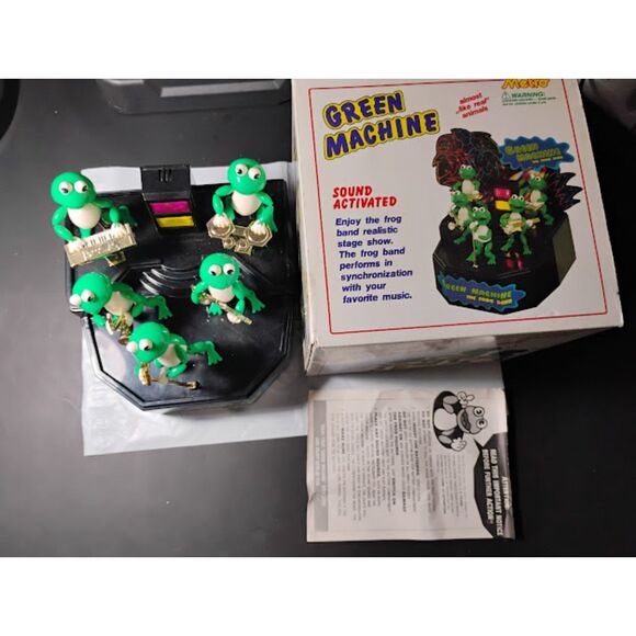 Vintage Green Machine The Frog Band In Box Not Working Good For Parts - Picture 1 of 9